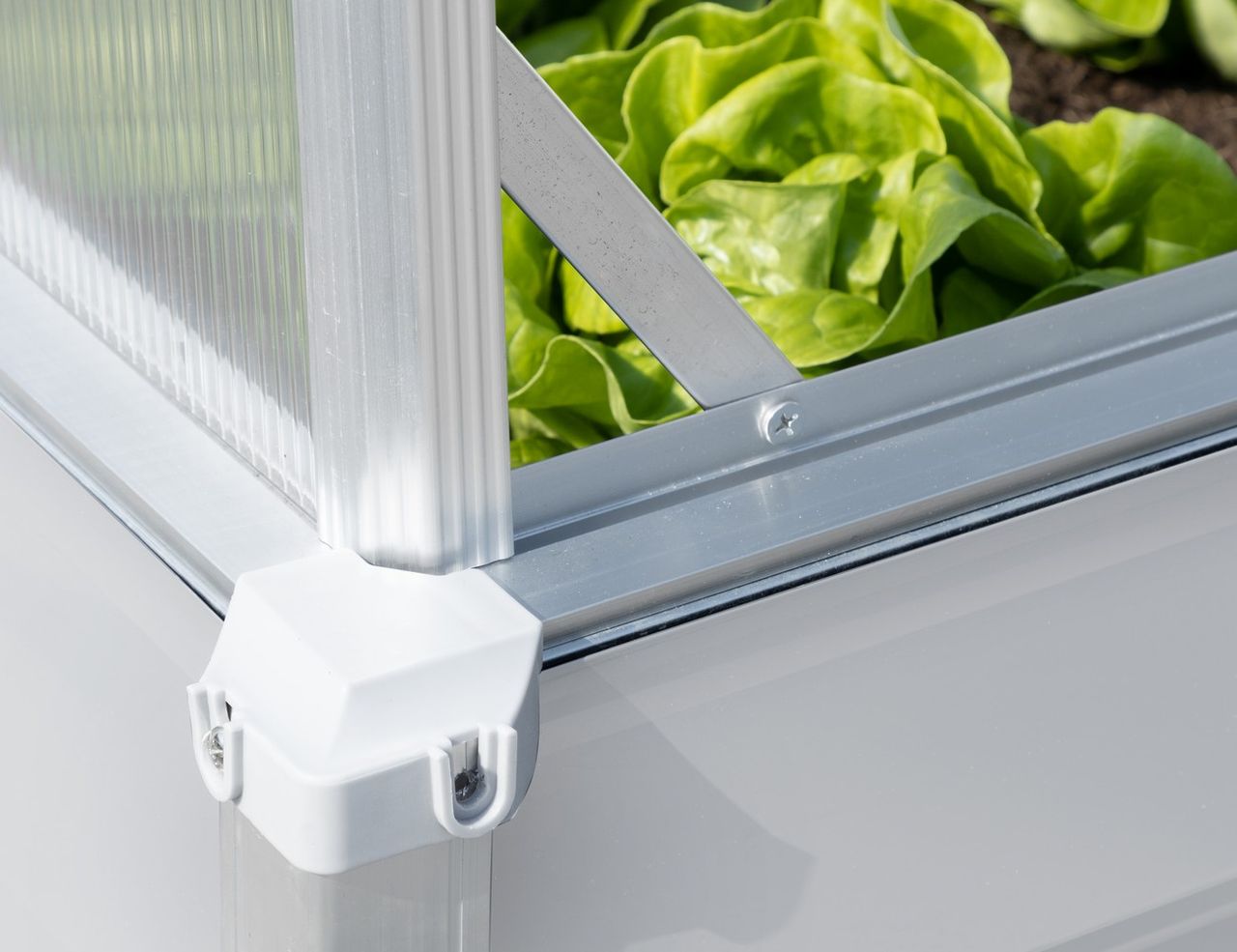 Powertec Garden Doppelhochbeet, ca. 120 x 120 x 169 cm - Silber