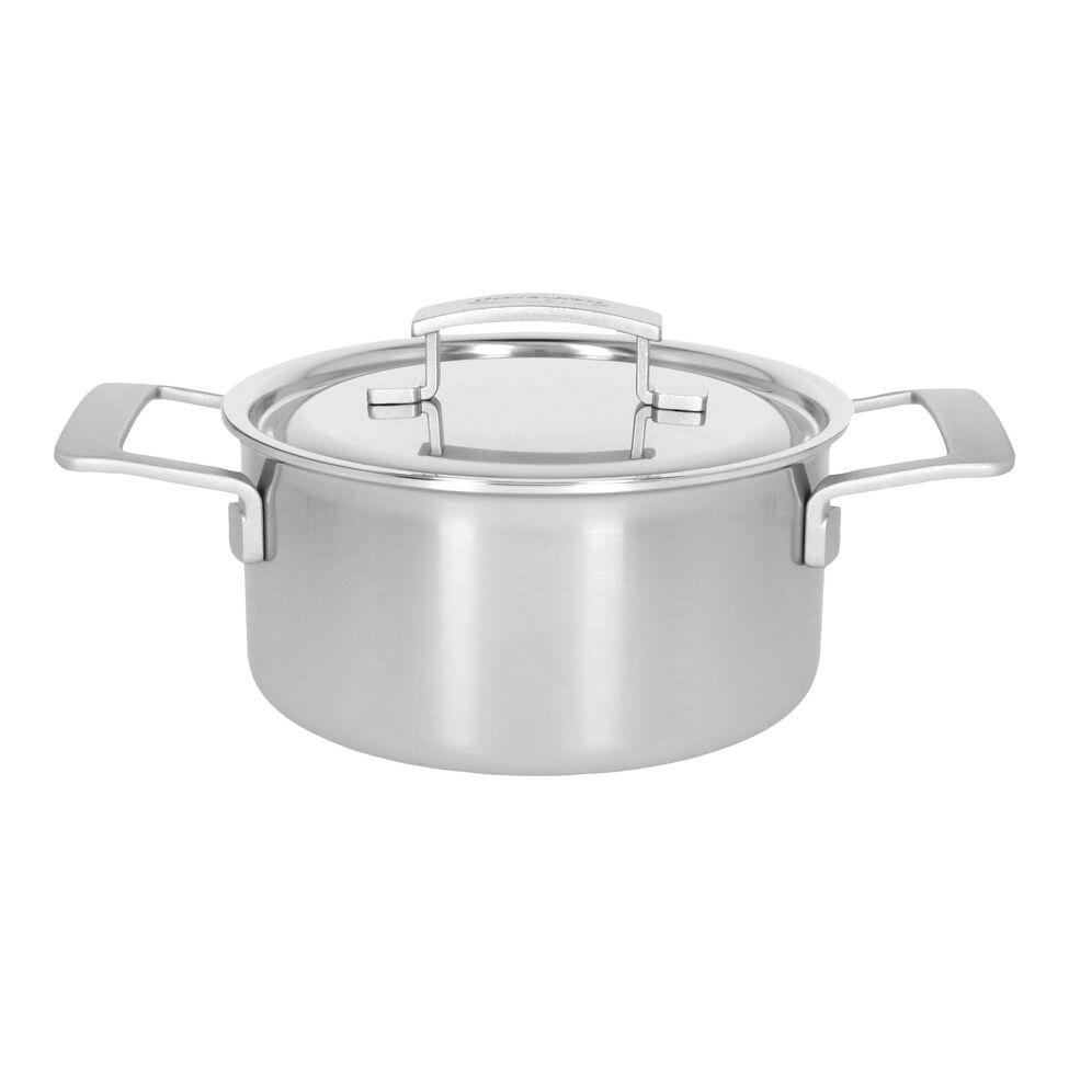 Bratentopf mit Deckel 20 cm, 18/10 Edelstahl