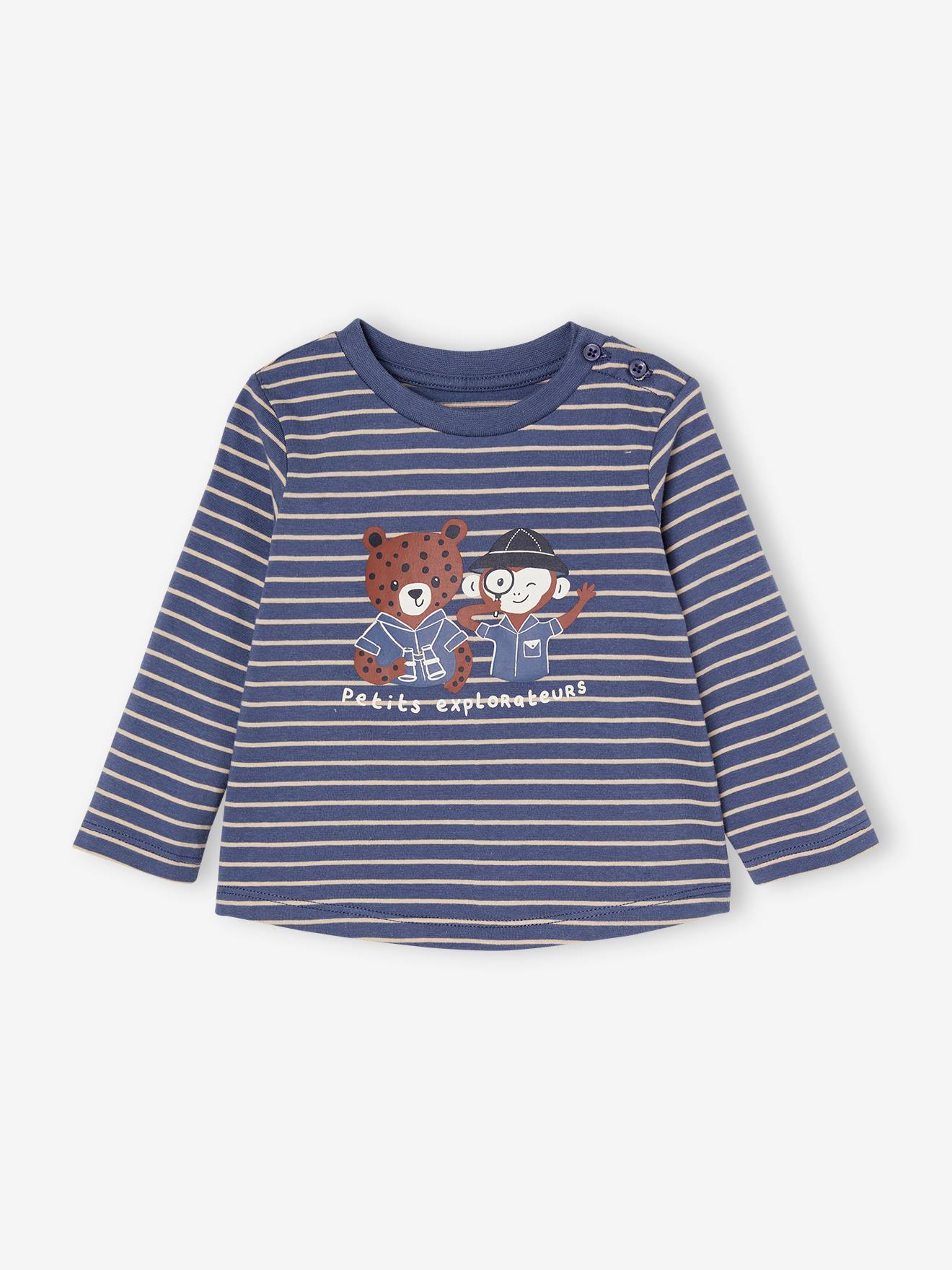Vertbaudet Baby-Set: Shirt & Sweathose Oeko-Tex - blau