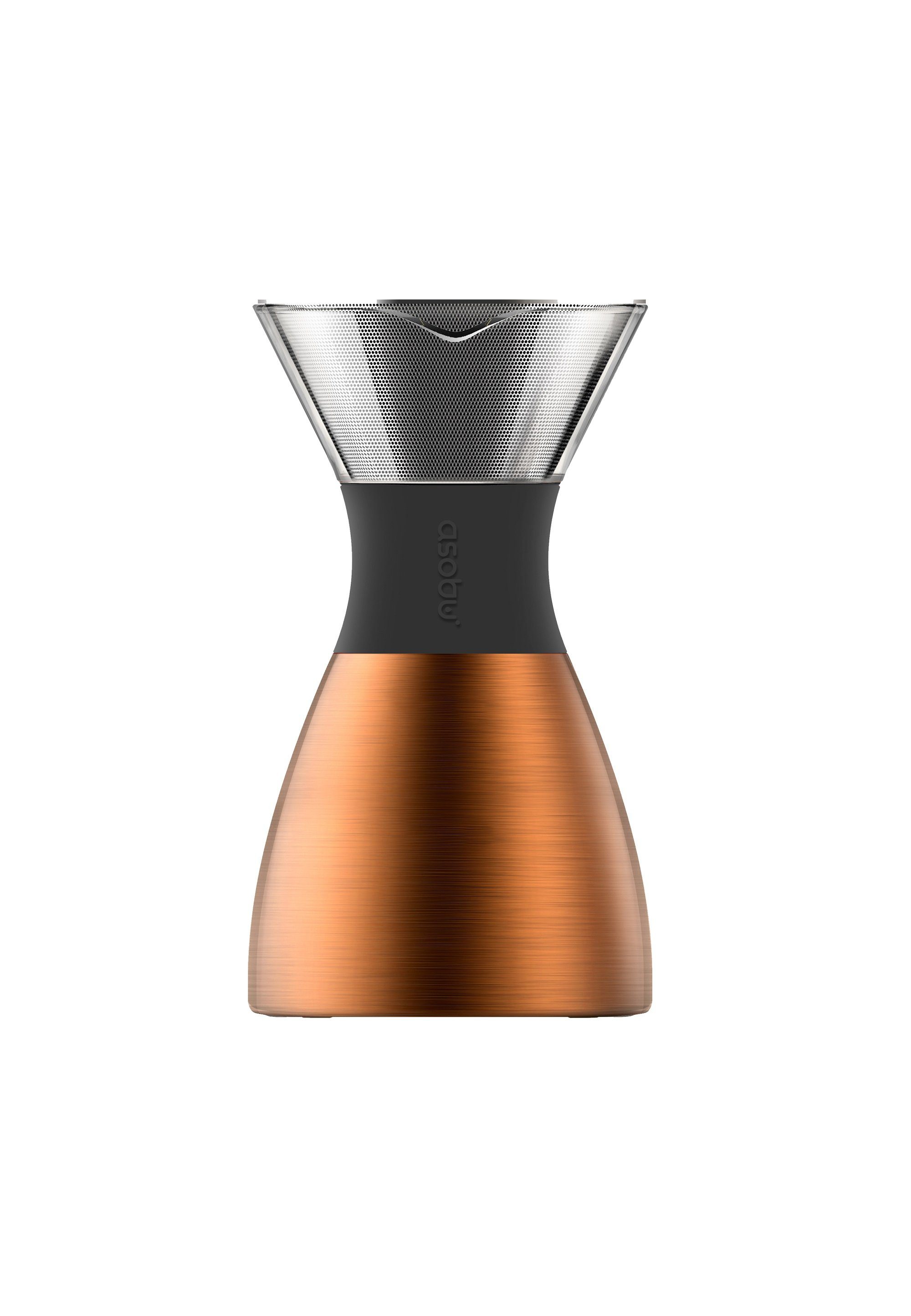 ASOBU Kaffeebereiter PourOver, aus Borosilikatglas und isoliertem Edelstahl