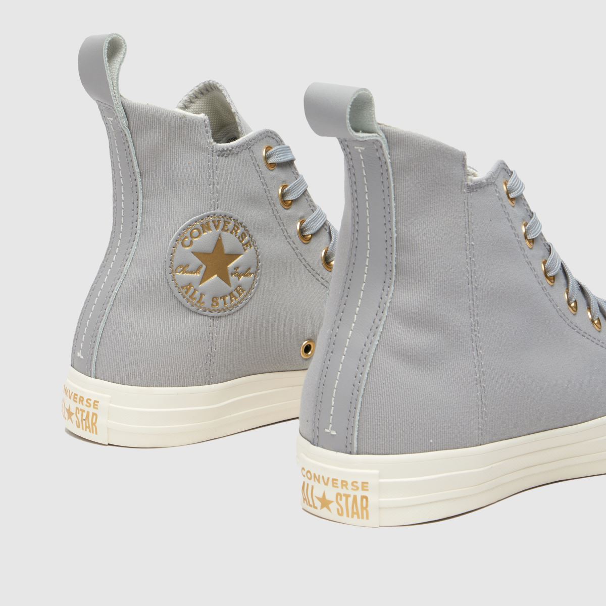 Converse – All Star – Grå höga sneakers