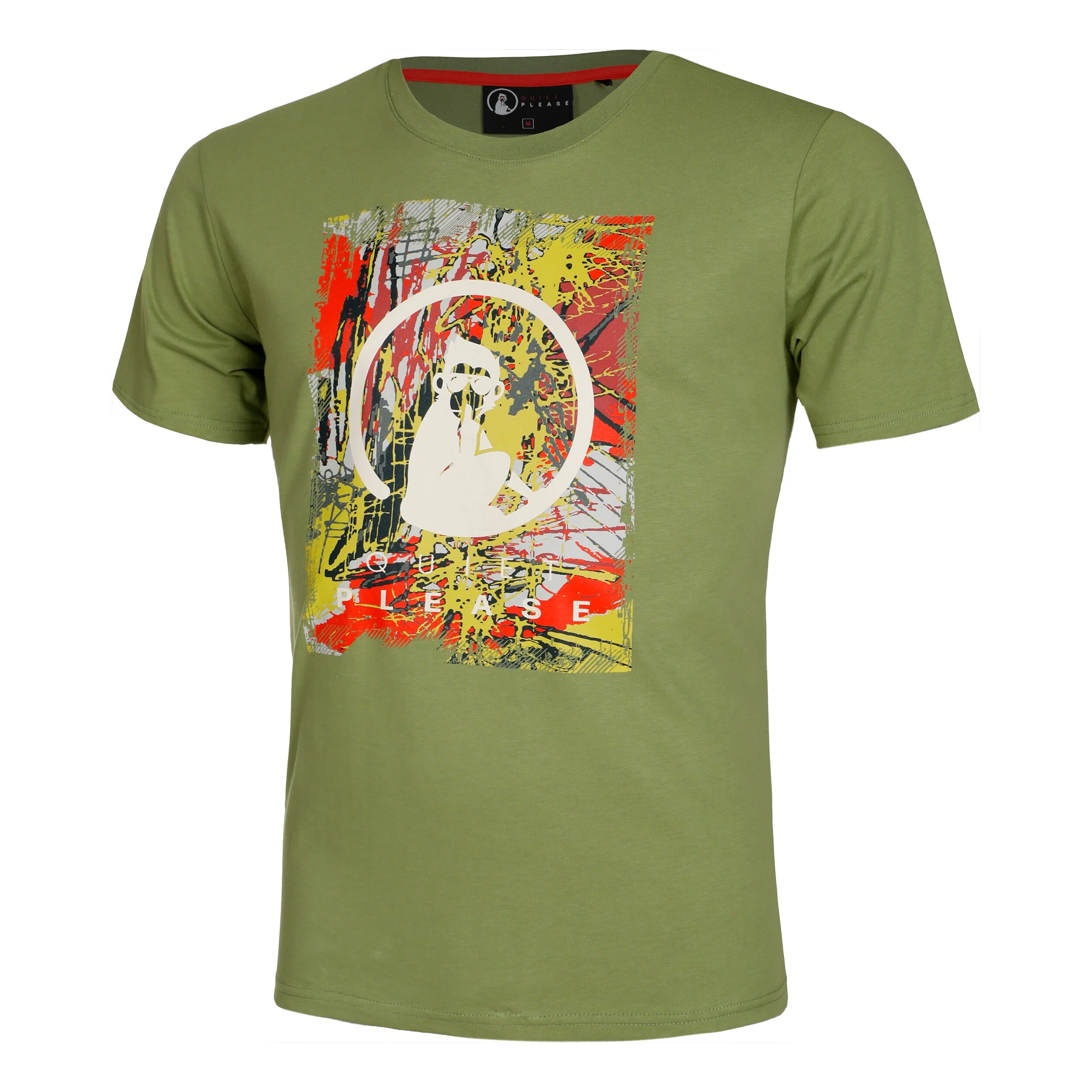 Summerbreeze Graffity T-Shirt Herren - Oliv, Mehrfarbig