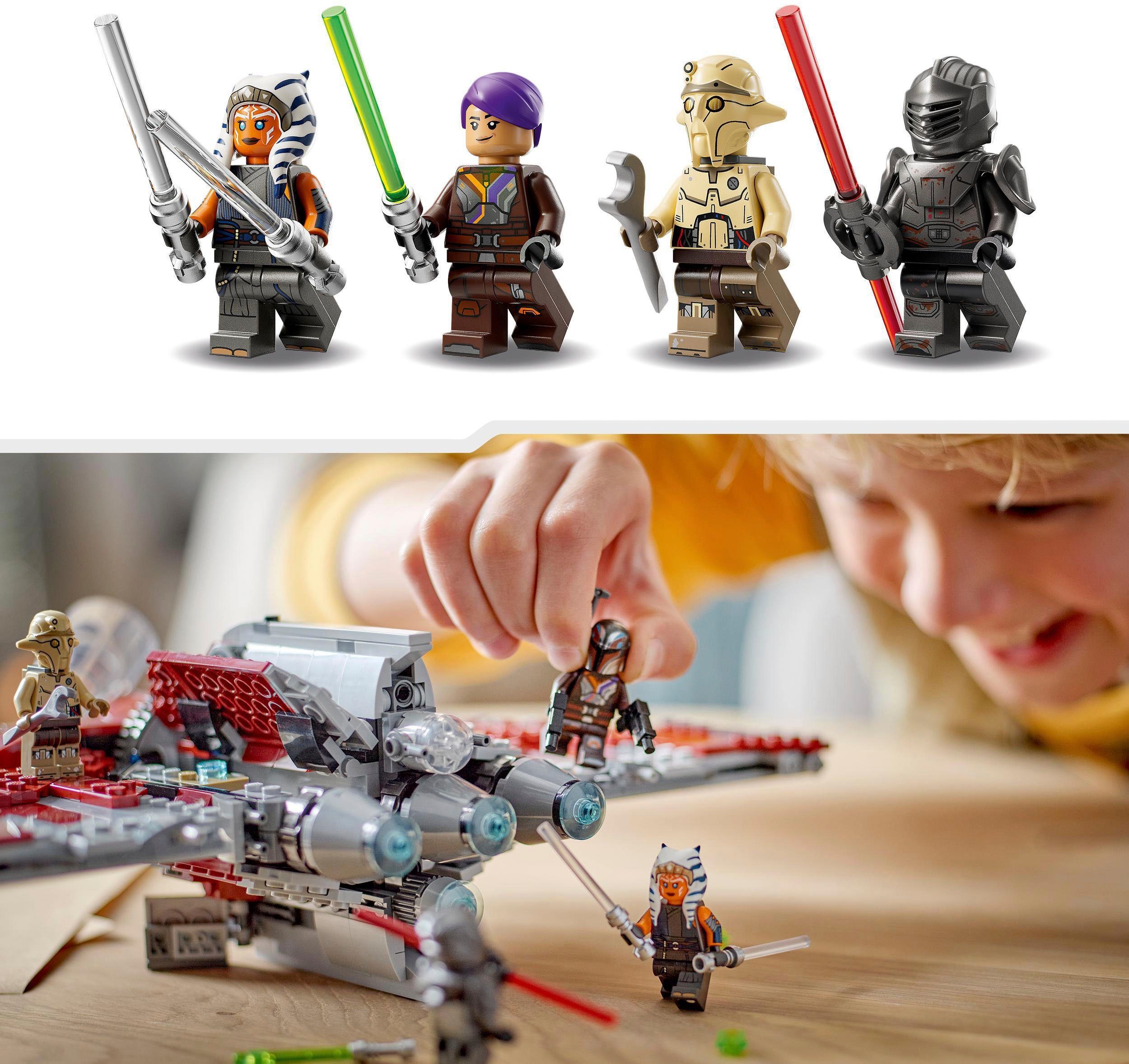 LEGO® Konstruktionsspielsteine Ahsoka Tanos T-6 Jedi Shuttle (75362), LEGO® Star Wars, (601 St), Made in Europe