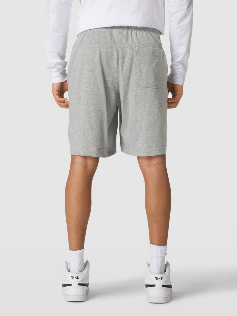 Shorts mit Label-Details in mittelgrau meliert