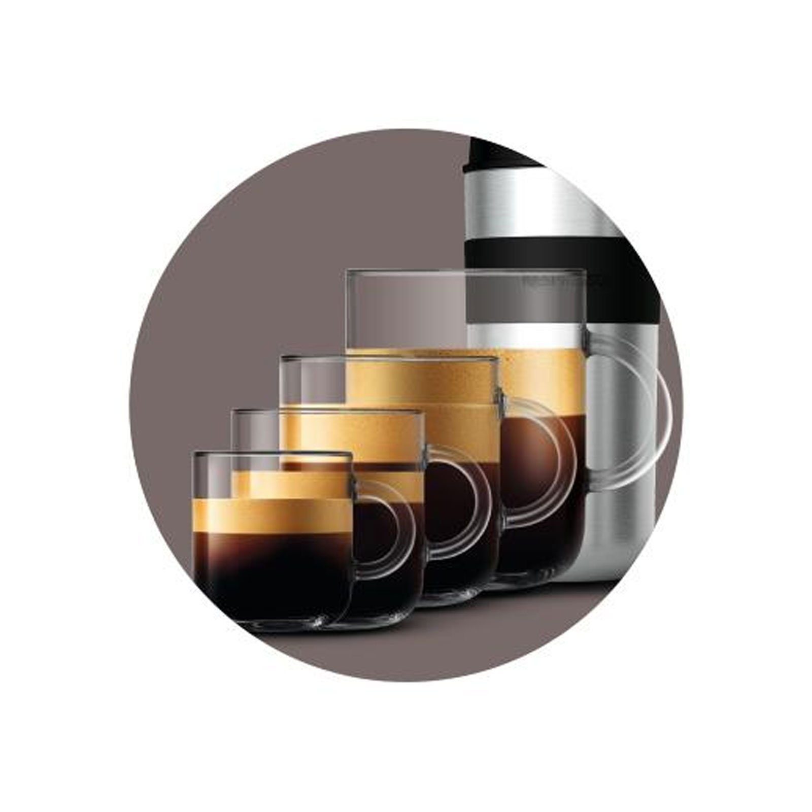 Krups Kapselmaschine Nespresso XN9108 Vertuo Next Premium 1,1 L Wassertank, Kapselerkennung durch Barcode + 2x Nespresso ORIGIN Tassen 40 ml