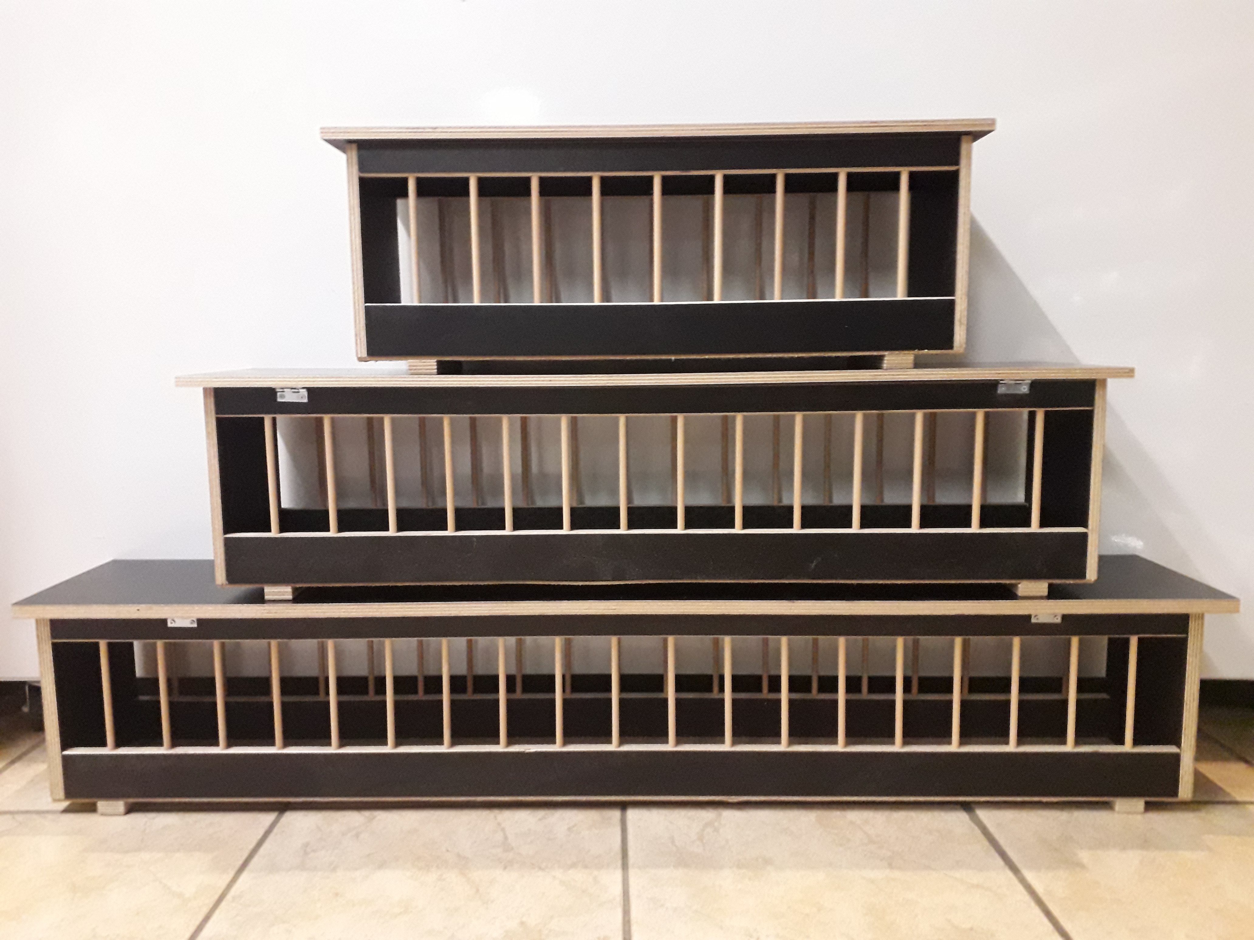 Fritz Göbel Kleintierstall Göbel Holzdeckeltrog 100 cm, für Tauben + Hühner, 70758