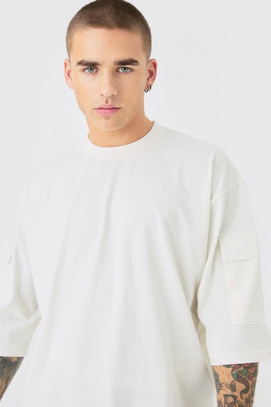 Oversize T-Shirt mit Cargo-Taschen