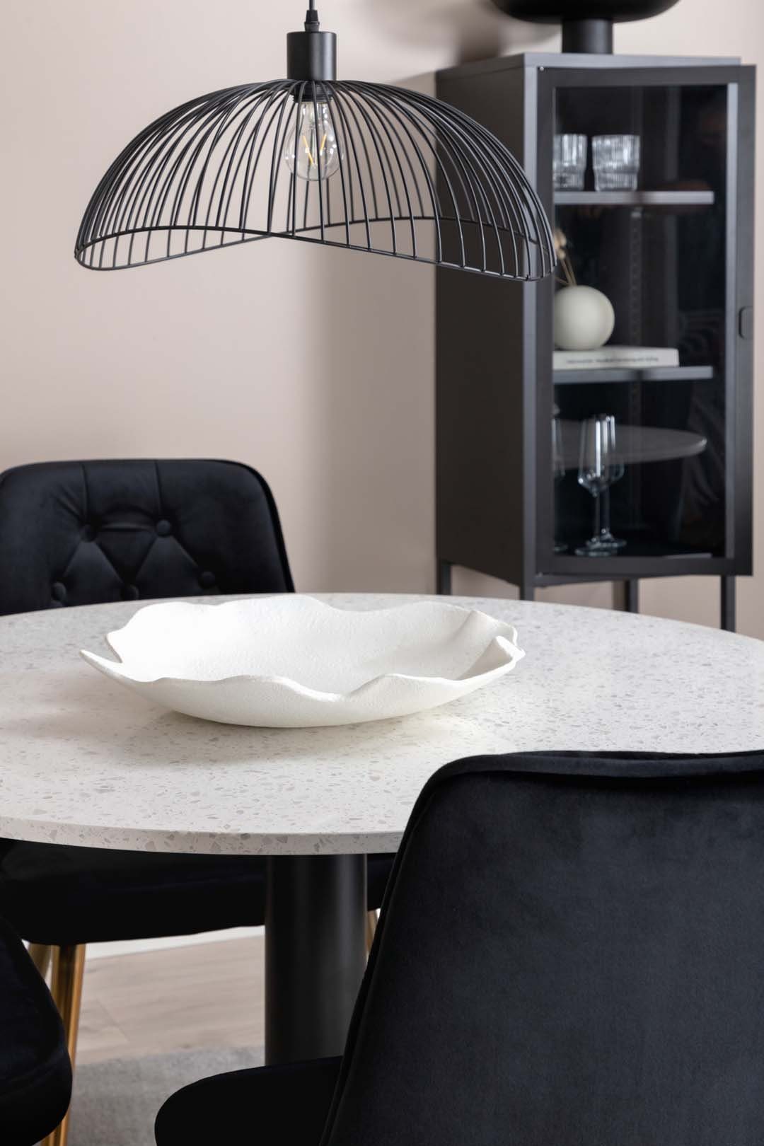 ebuy24 Essgruppe Razzia Essgruppe Tisch weiß und 4 Velvet Deluxe St