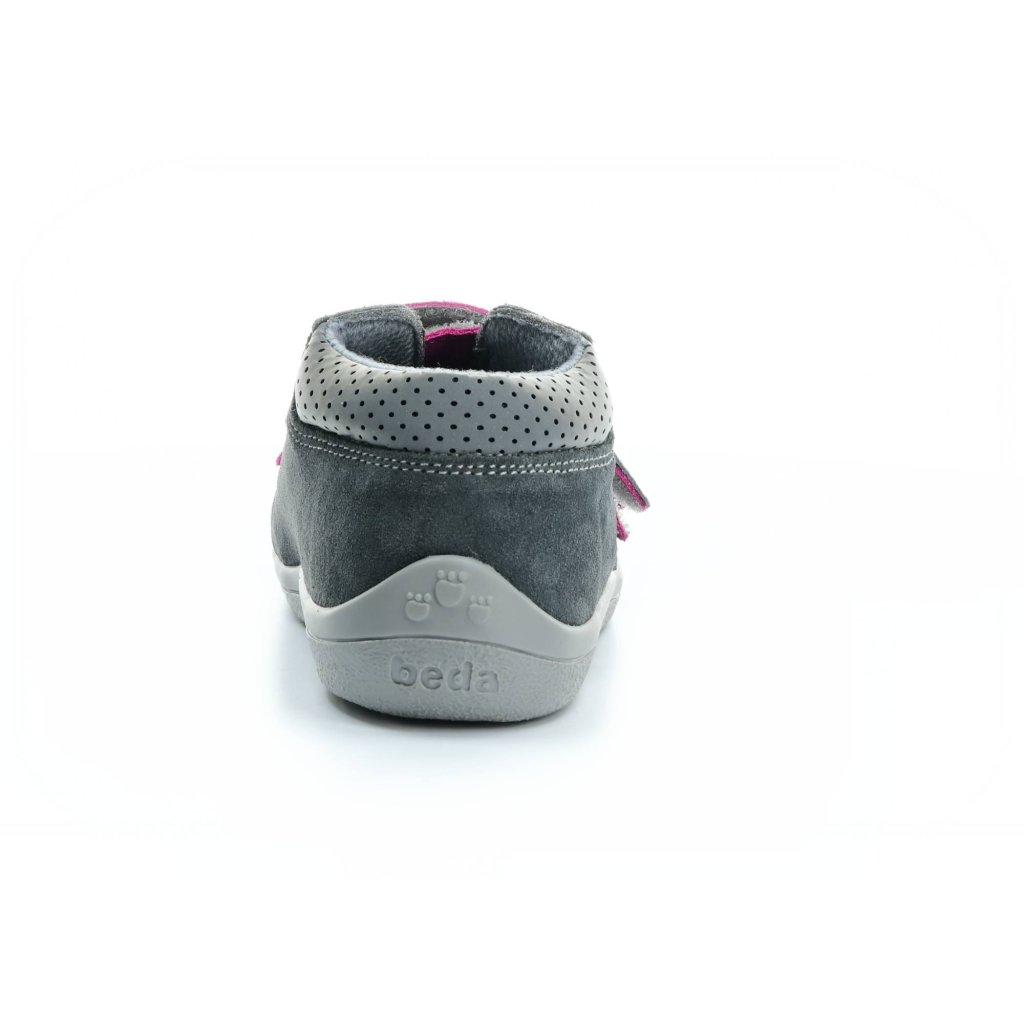 Beda Isabel mit Membran (BF 0001/W/M/2/FW) dunkelgraue Barfuß-Stiefeletten