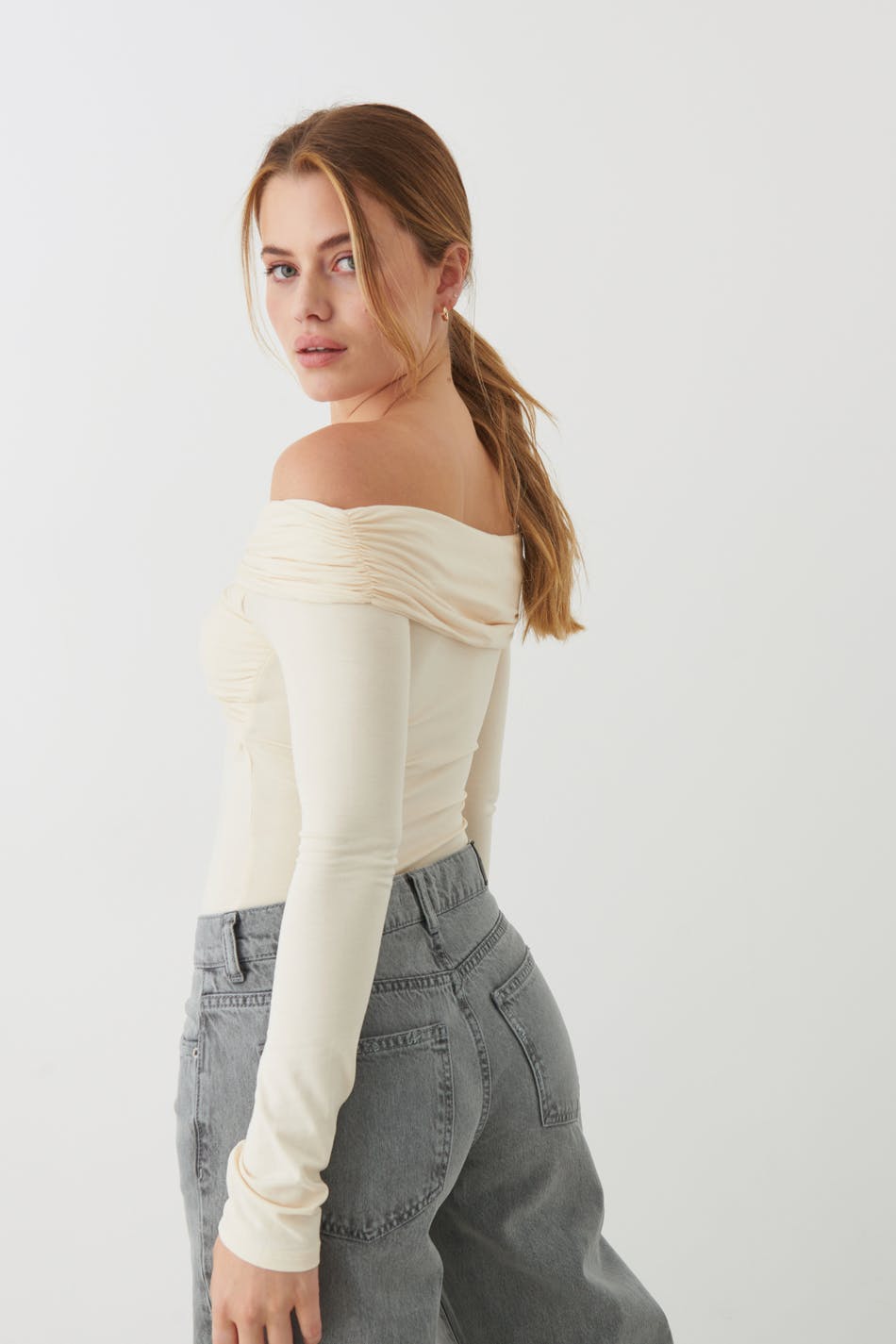 Soft touch detail top