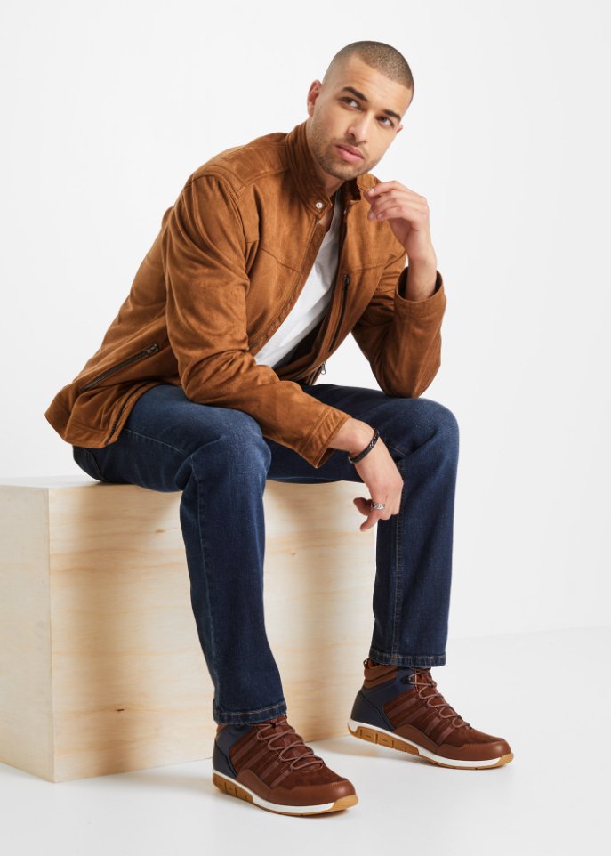 Kurzjacke in Velour-Optik