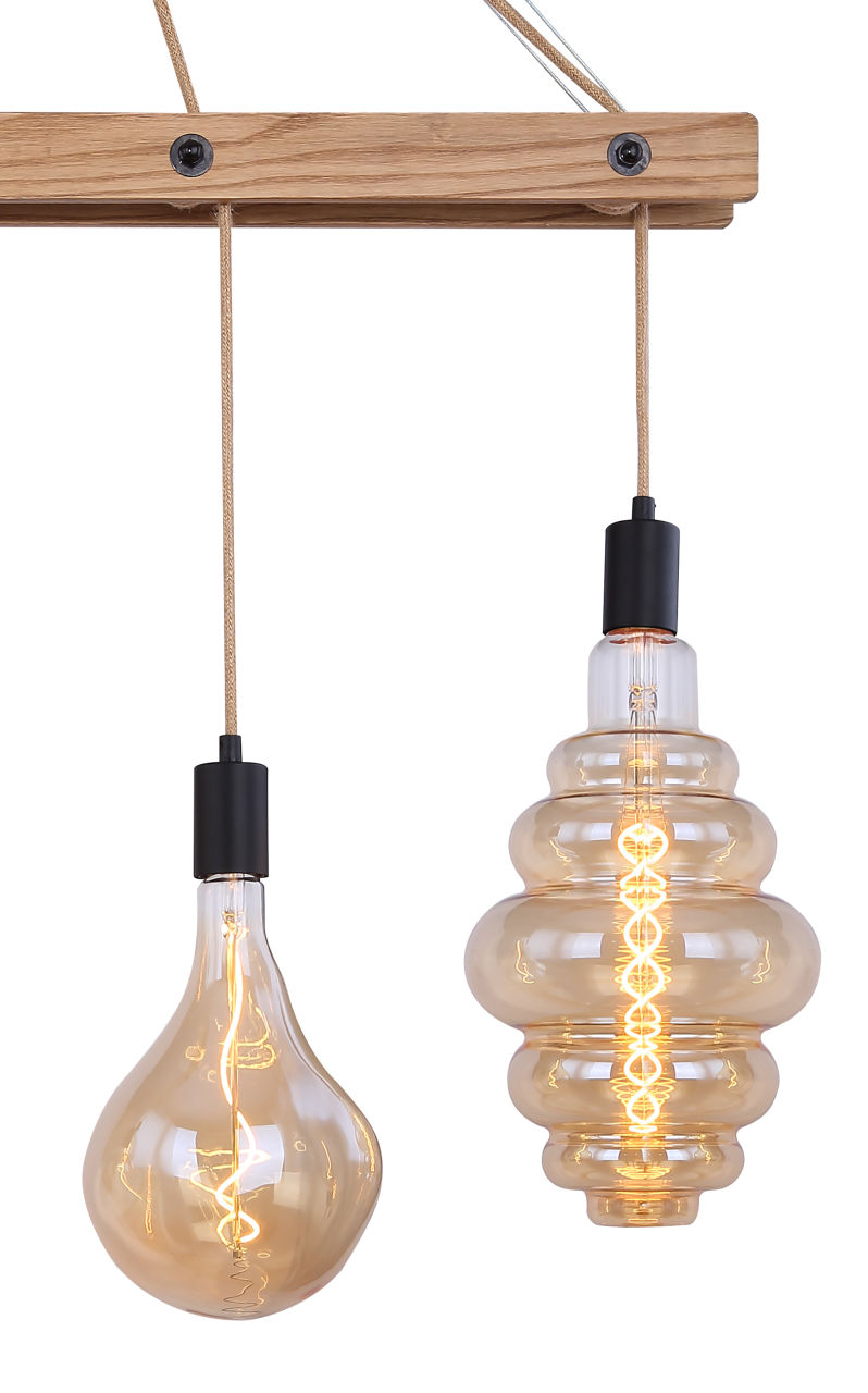 Globo Lighting - VISSO - Hängeleuchte Metall schwarz matt, 4x E27