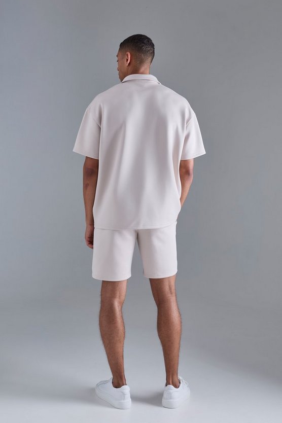 Oversize Scuba Poloshirt & Shorts