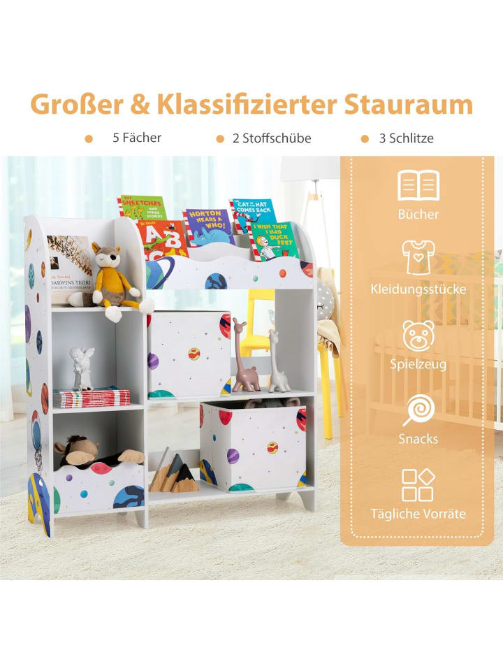COSTWAY Spielzeug-Organizer 93x30x102cm in Weiß günstig kaufen onesize