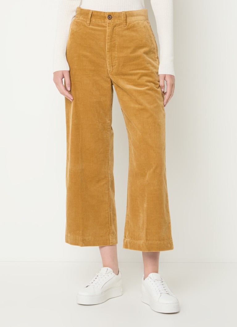 Ralph Lauren high-waist loose-fit cropped corduroy trousers with side pockets