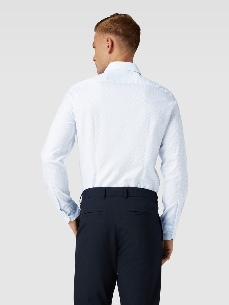 Slim Fit Business-Hemd mit Kentkragen in bleu