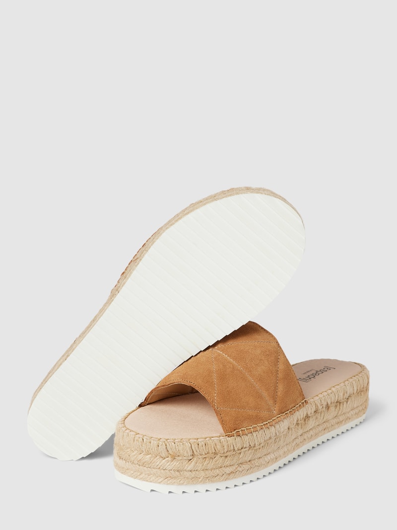 Slides mit Plateau-Sohle Modell 'Toulouse' in camel