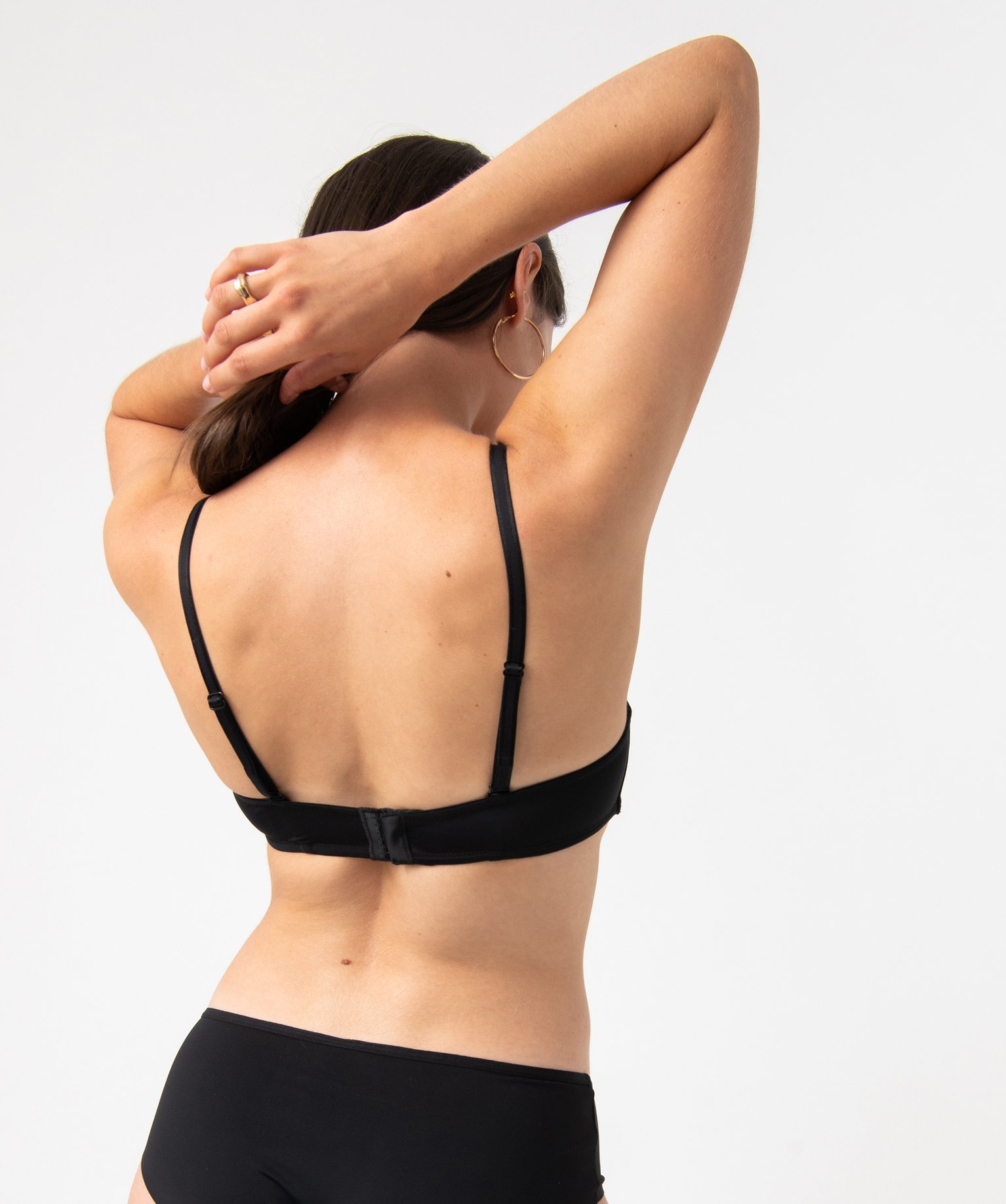 Soutien-gorge bandeau en microfibre avec bretelles muti-pos... noir | GEMO