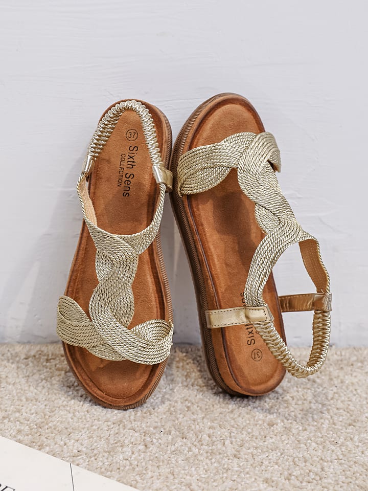 Sixth Sens Sandalen in Gold günstig kaufen