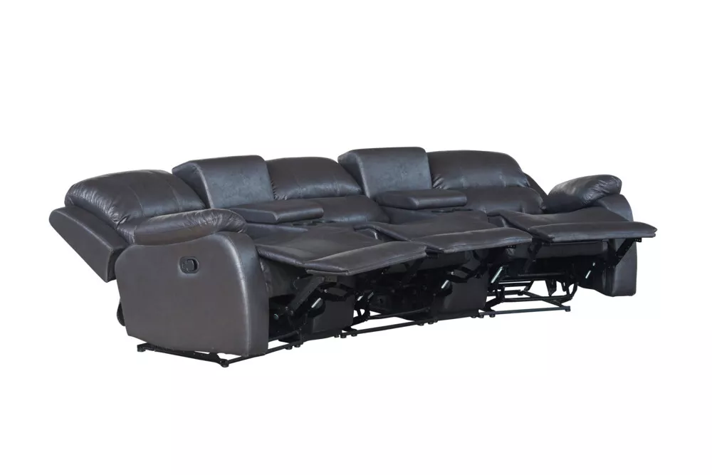 Happy Home Happy Home Home-Cinema 3-Sitzer Polstergarnitur schwarz