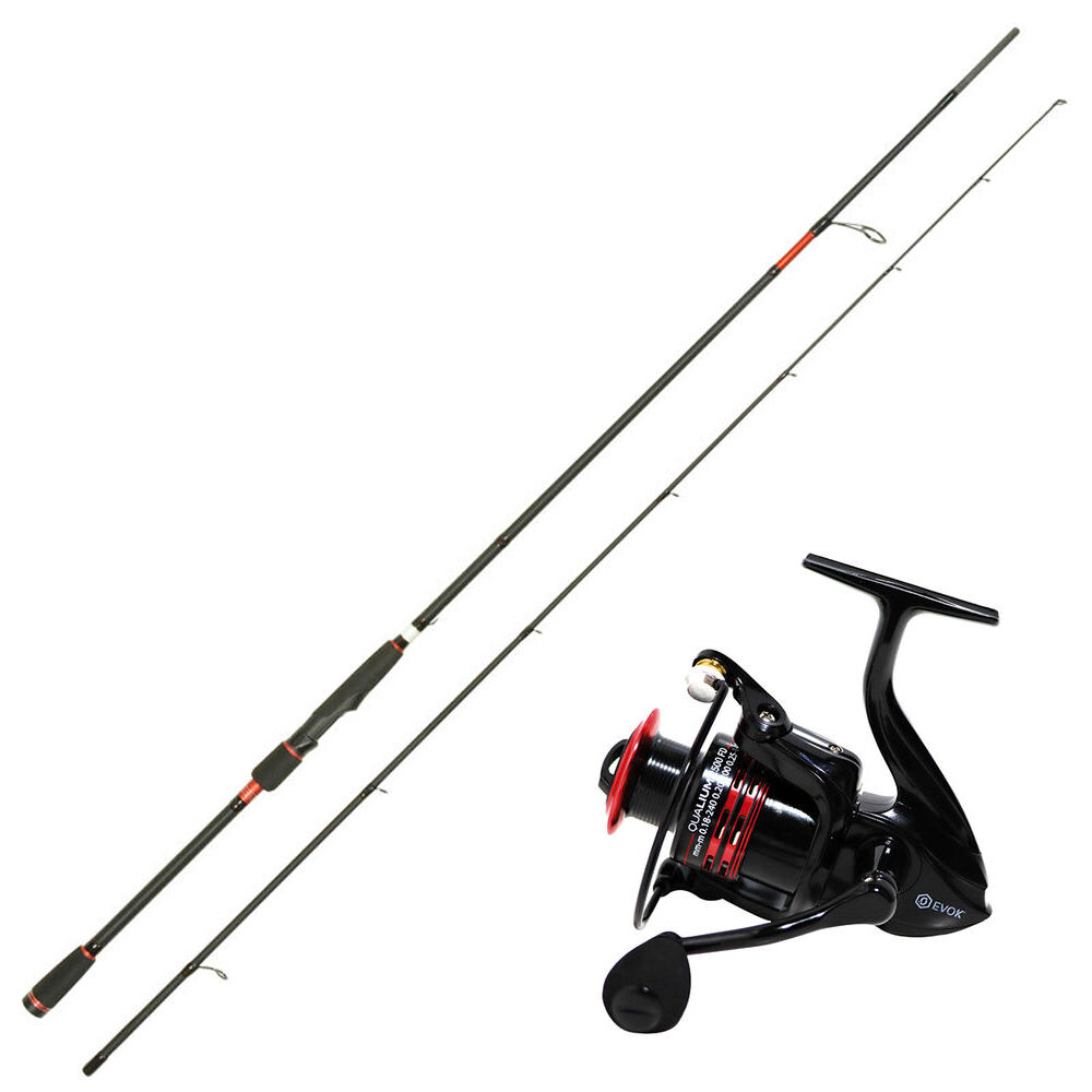 Canne Evok Qualium 2.40m, 10-35g + Moulinet Qualium 2500FD