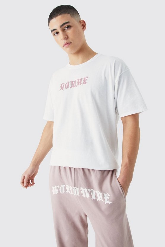 Oversize Jogginghose mit Gothic Print