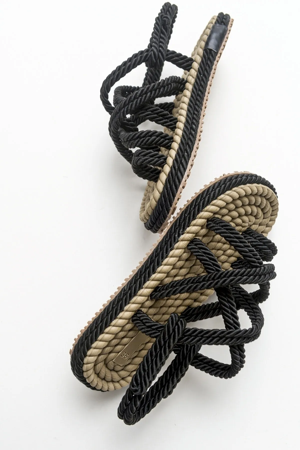 Luvi  Ip Schwarze Damensandalen
