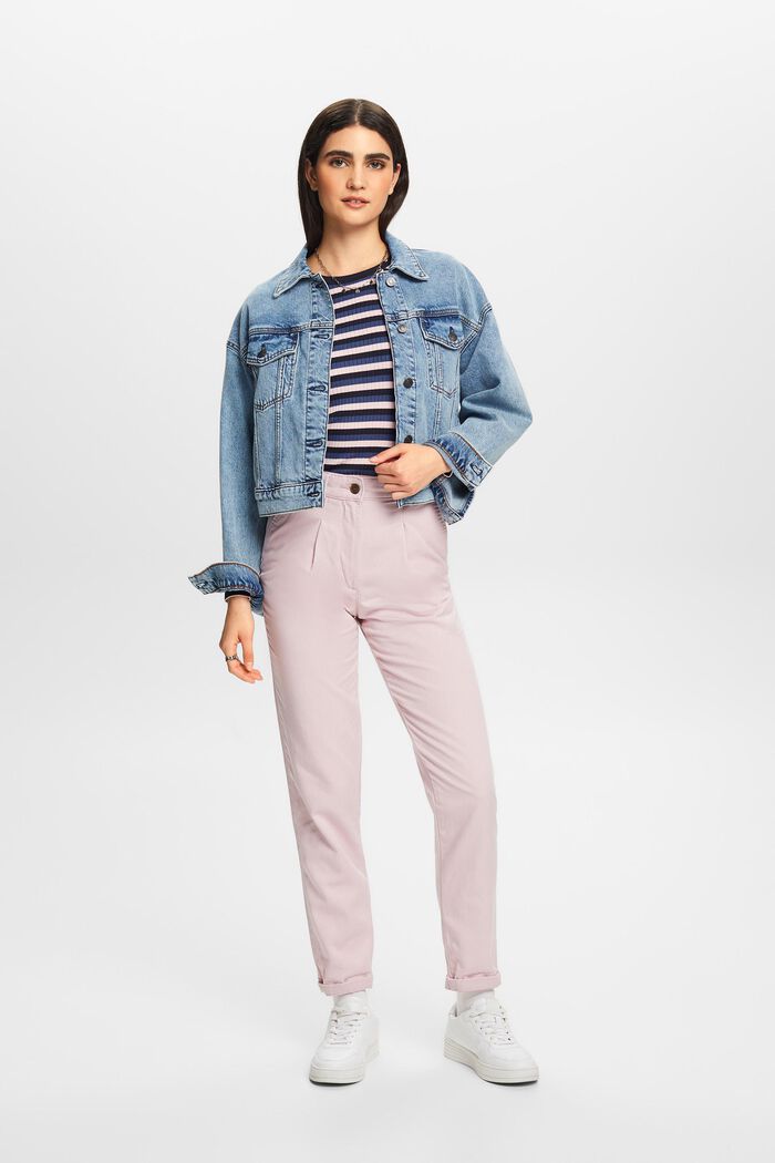 Chino aus Baumwollmix mit mittelhohem Bund