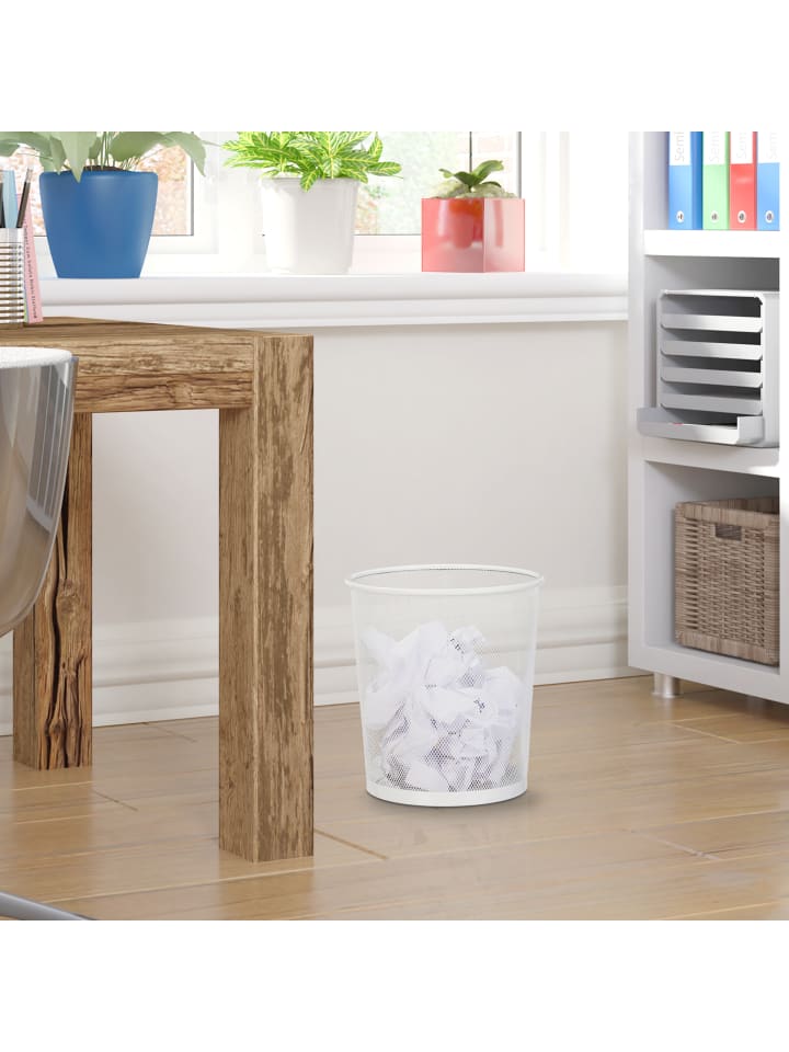 relaxdays 2x Papierkorb in Weiß günstig kaufen onesize