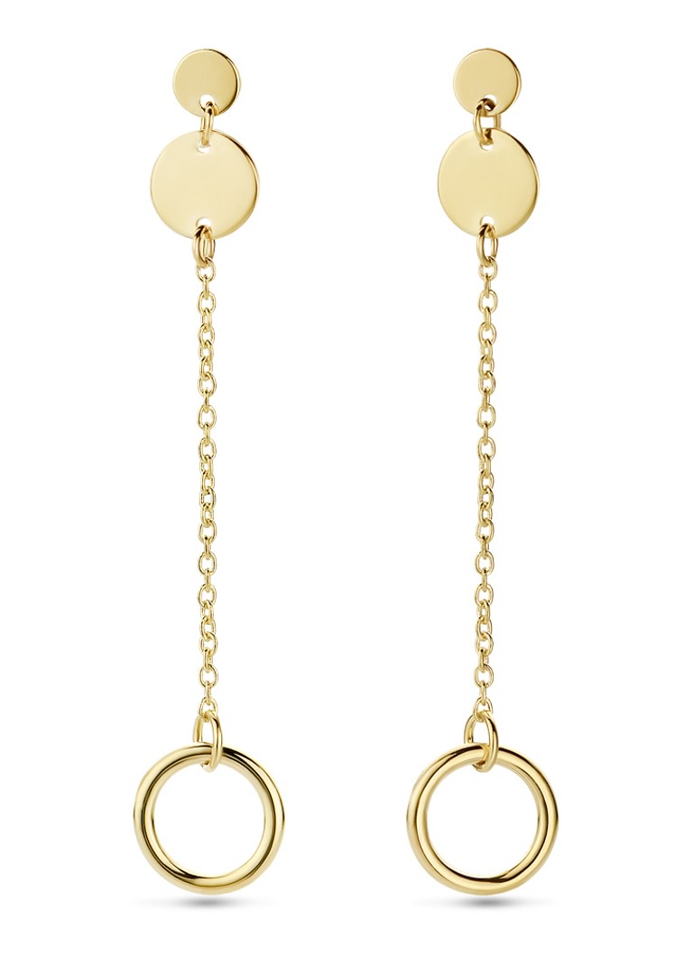 Diamond Point Yellow Gold Marigold Earrings