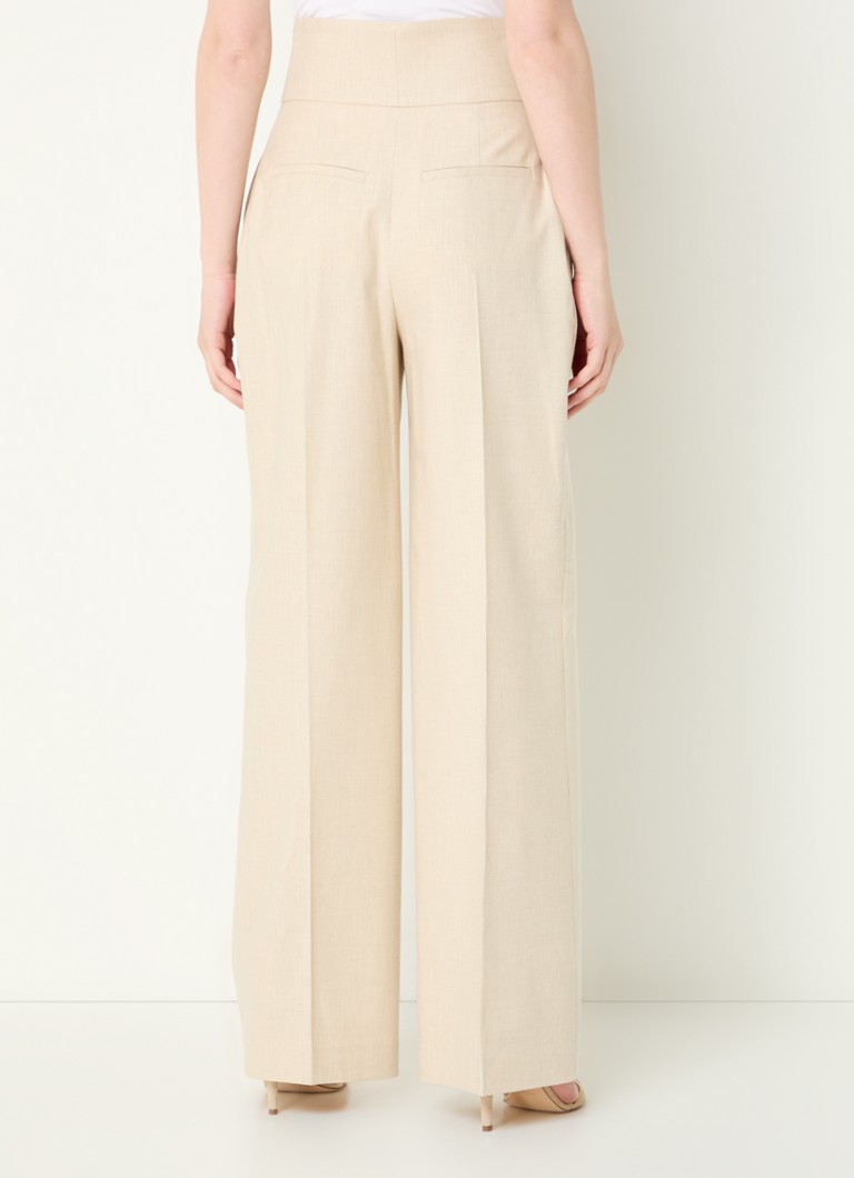 IRO  Reini high waist wide fit pantalon met persplooi
