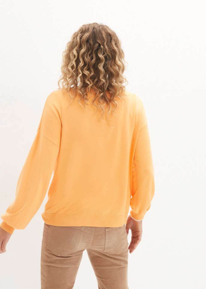Oversize-Pullover mit tiefem V-Ausschnitt