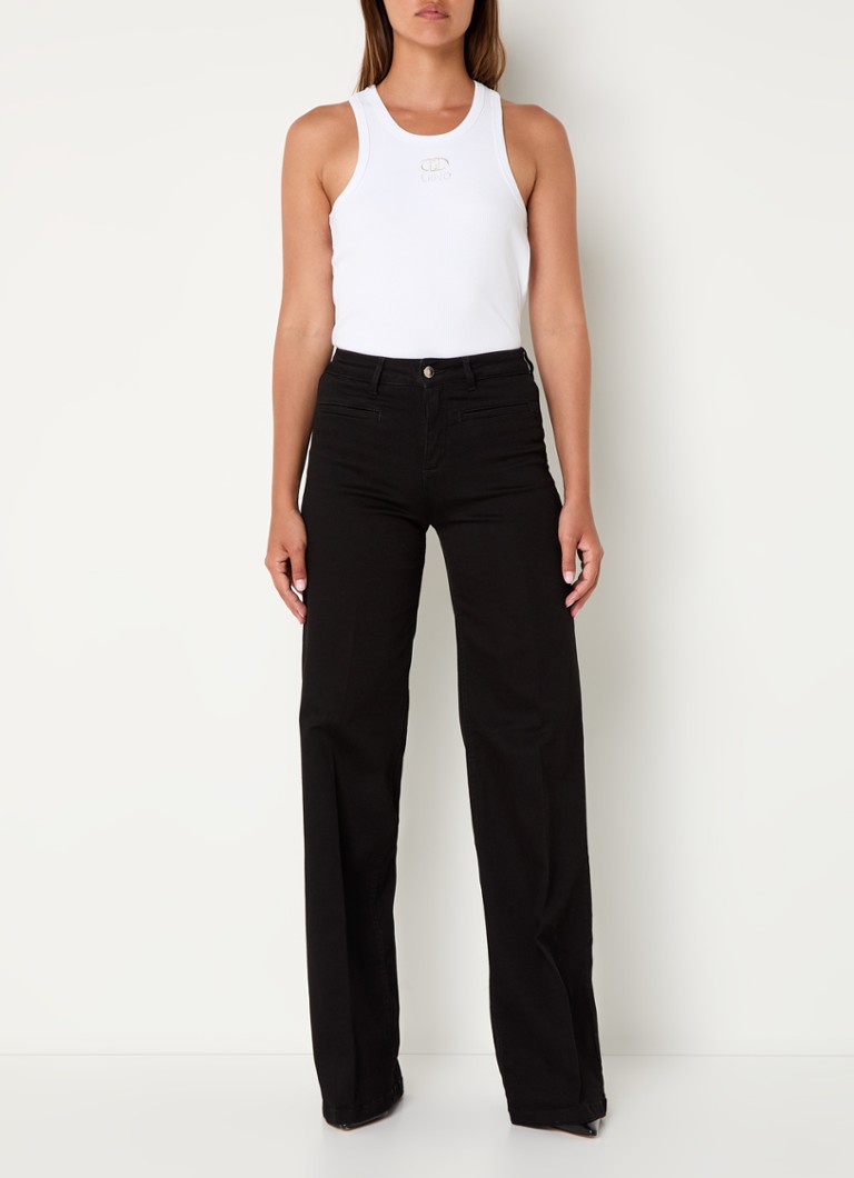Liu Jo Rib knitted tank top with logo embroidery