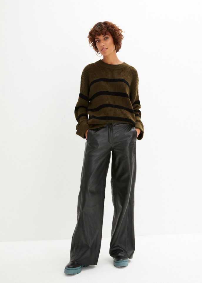 Wollpullover mit lockerer Passform