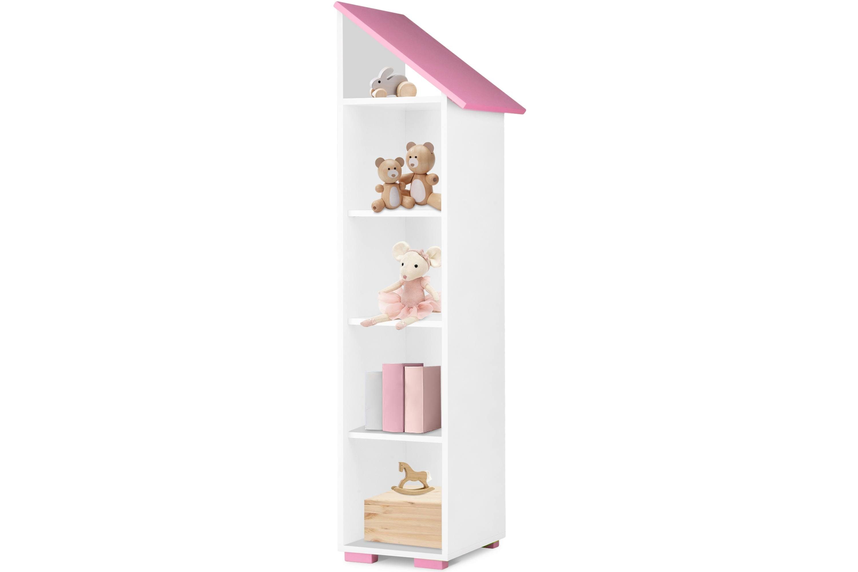 Konsimo Kinderregal Kinderregal 165cm PABIS, Hochregal, ABS-Kanten, in Pastellfarben