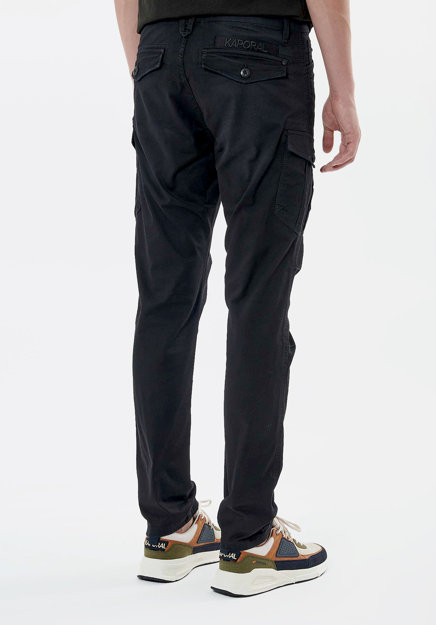 KALIS  Jean relaxed straight noir homme