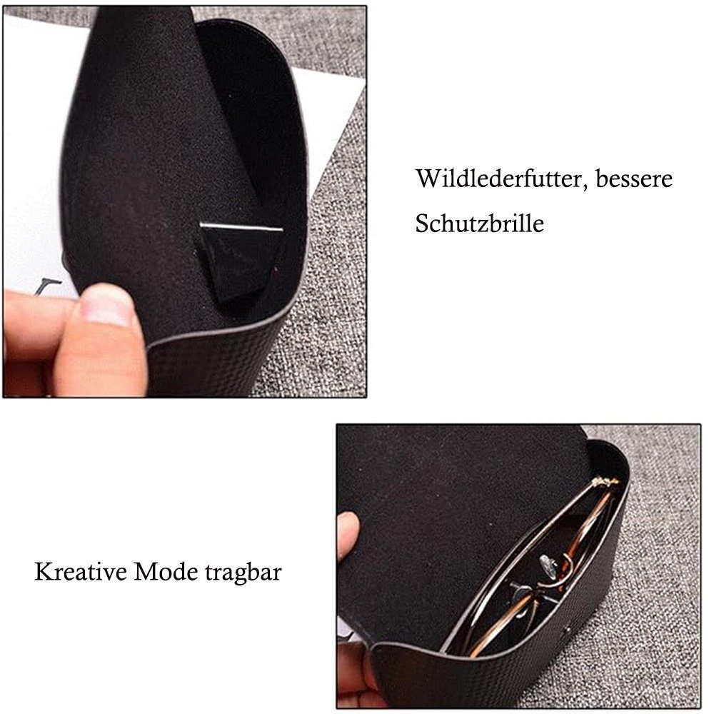Tian Dee Brillenetui Brillenetui - 2 pcs Leder-Brillenetui, weiches Futter, Brillenetui
