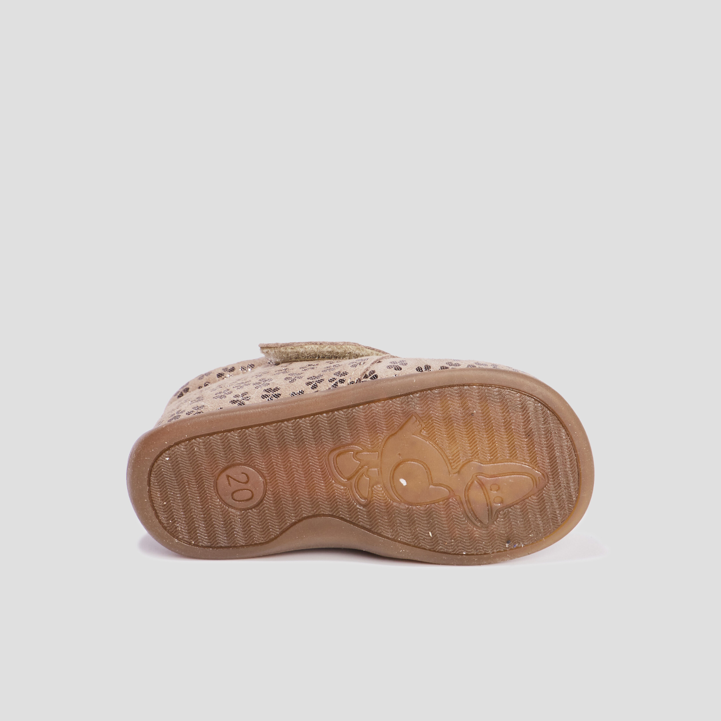 Bottillons à scratchs en cuir marron bébé fille | La Halle