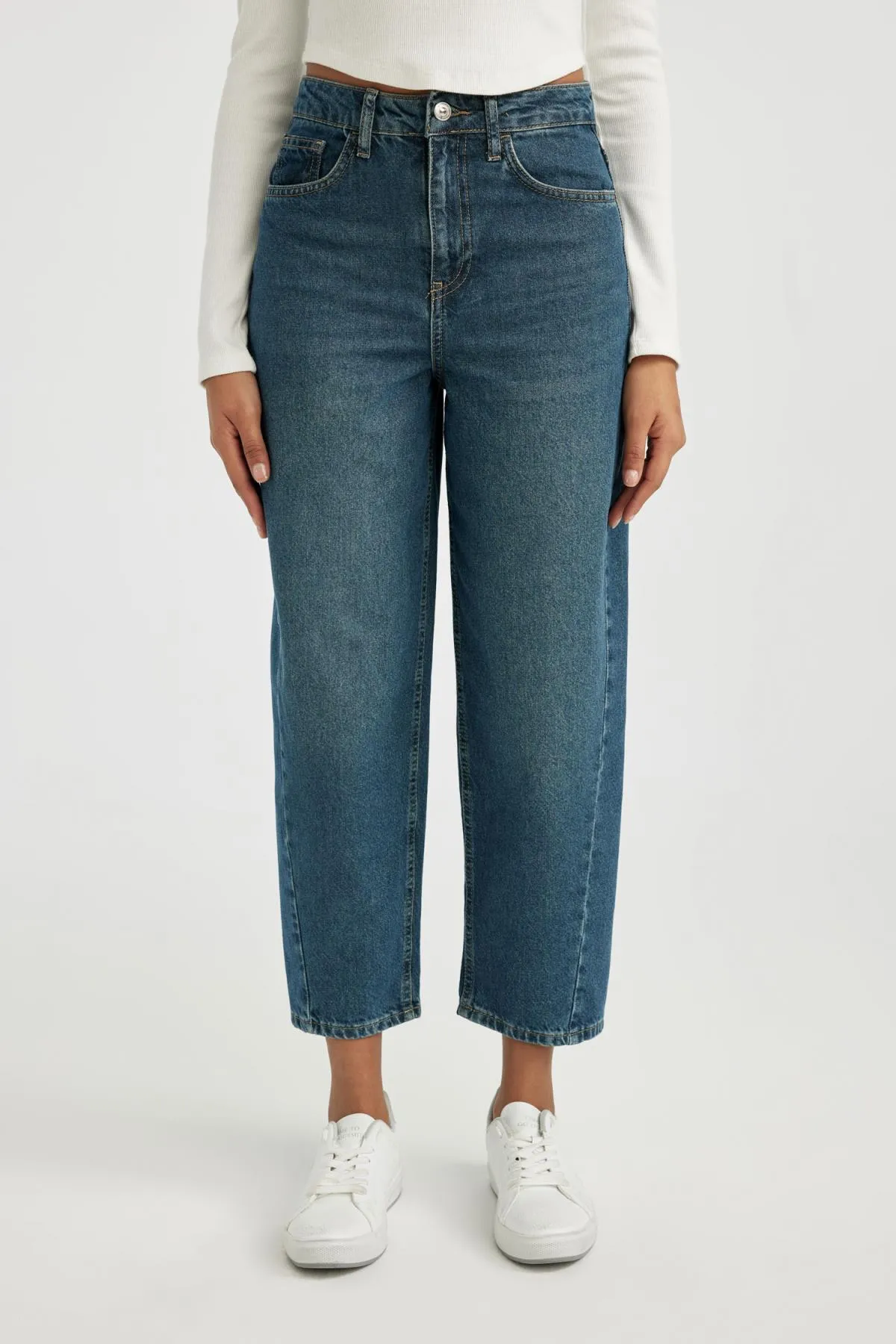 DeFacto  Knöchellange Karotten-Jeans mit hoher Taille