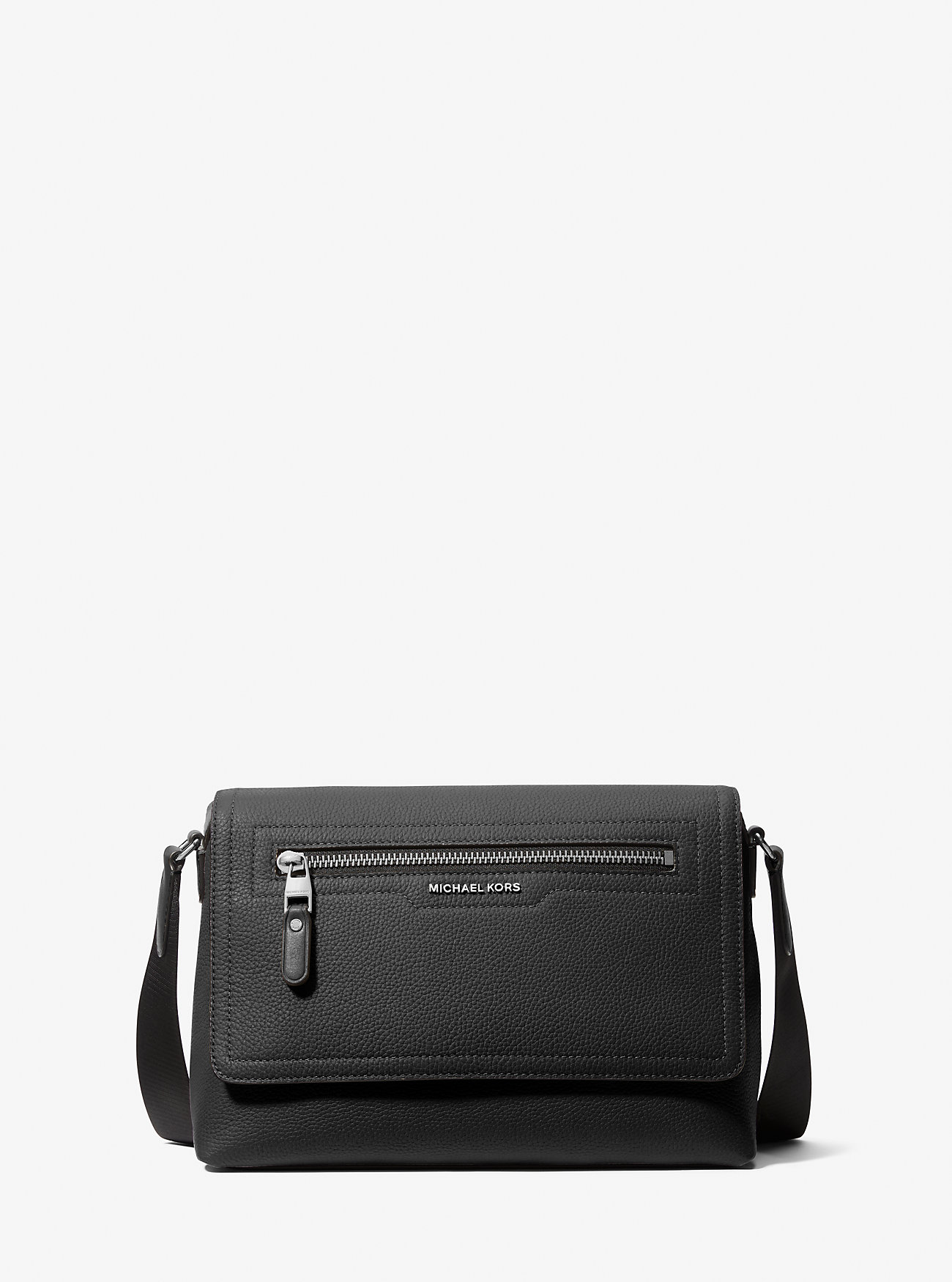 Hudson Liten Skinnveske i Pebbled-skinn – SVART