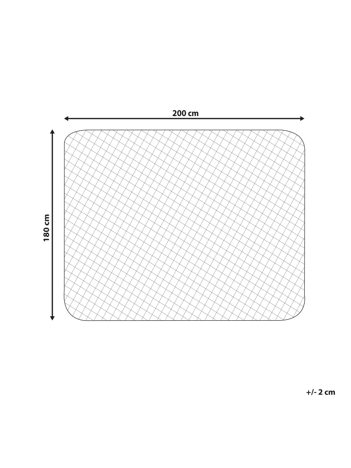 Beliani Topper VILLUERCA in Weiß - (W) 200 x (H) 1 x (L) 180 cm günstig kaufen onesize