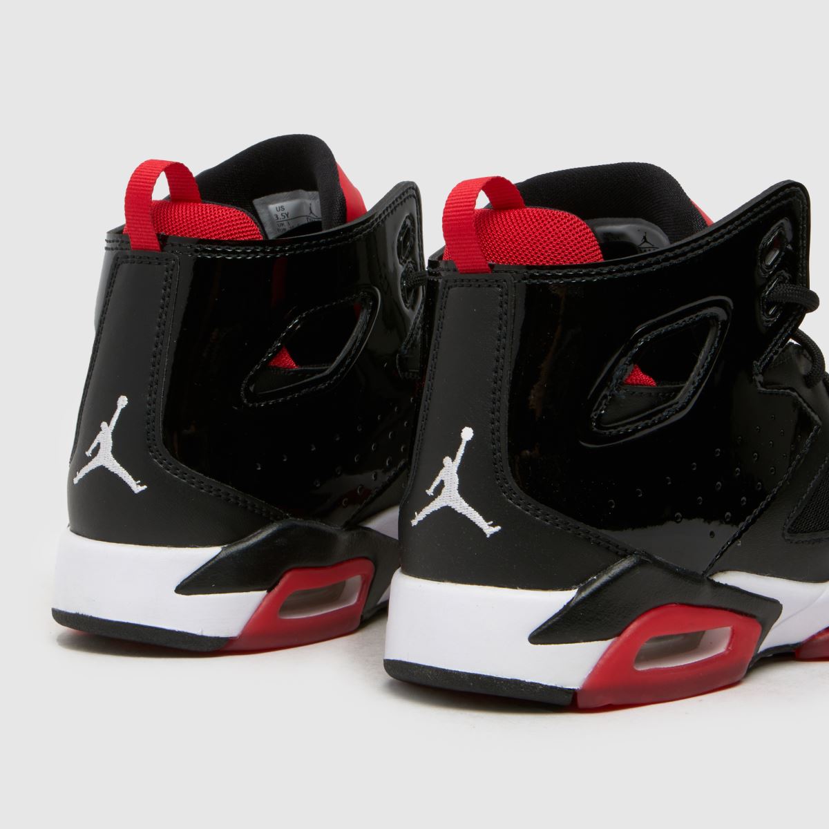 Nike Jordan svarta & röda Flight Club 91 pojkar/ungdomsskor