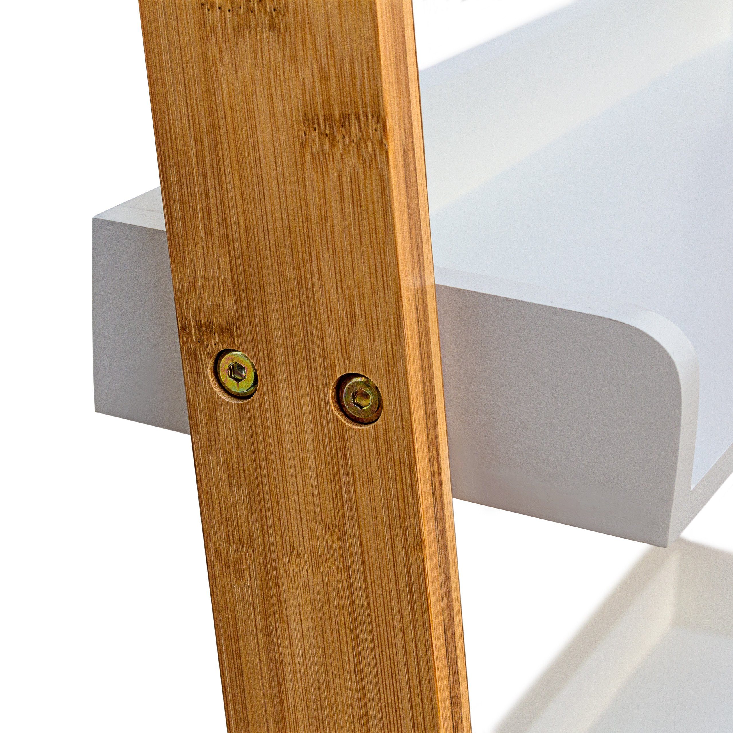 relaxdays Leiterregal Leiterregal BAMBOO