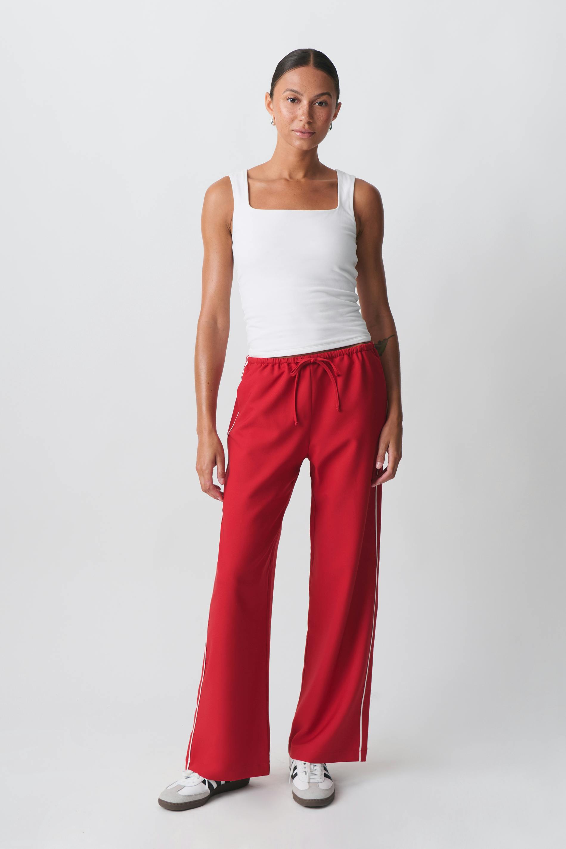 Relaxed stripe trousers