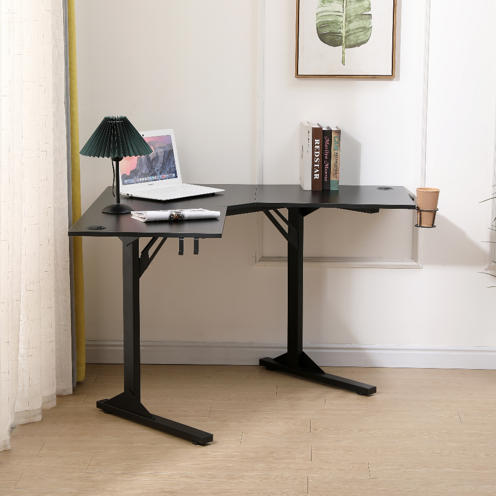 Happy Home Ecktisch Schreibtisch Gaming-Tisch HWT54-SCH l