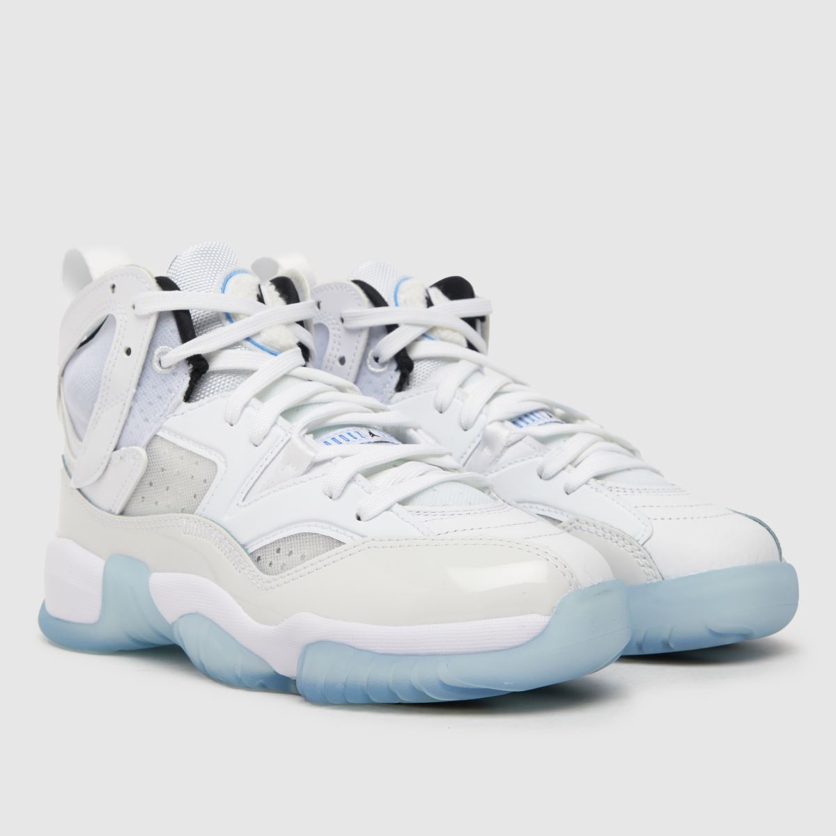 Nike Jordan vita & flerfärgade blå Jumpman tvåfärgade träningsskor för barn