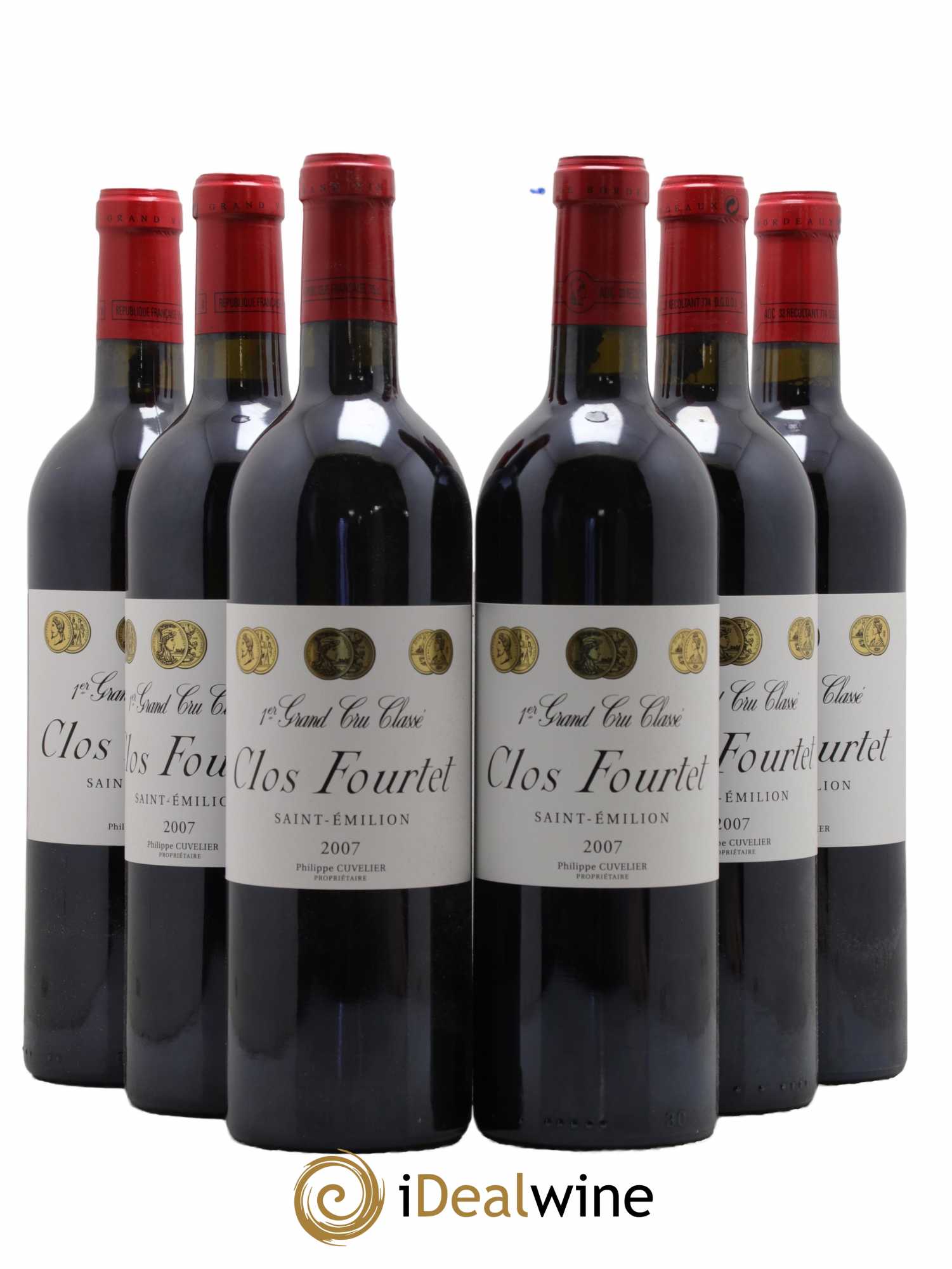 Clos Fourtet 1er Grand Cru Classé B  2007 - Lot de 6 Bouteilles