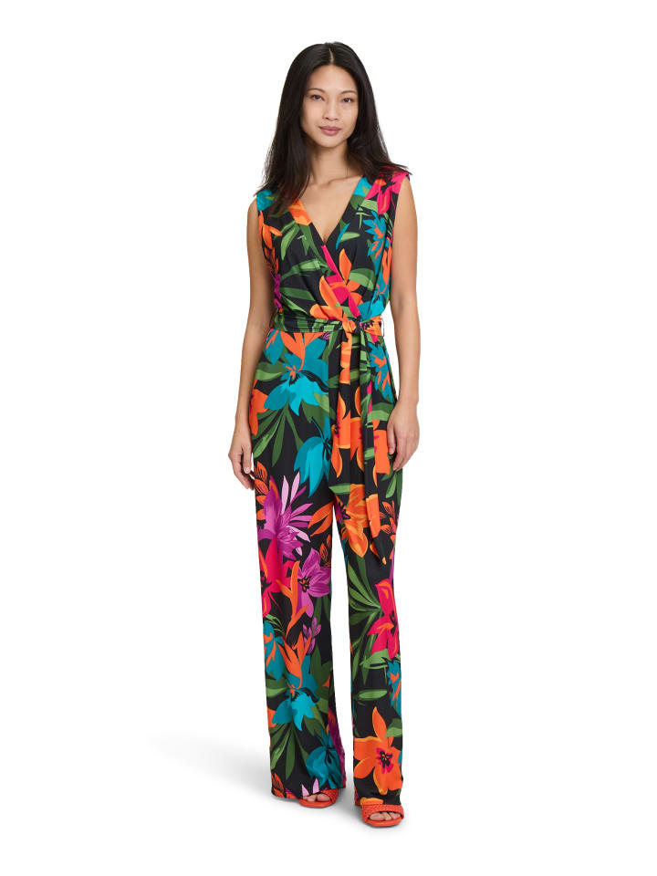 Vera Mont Jumpsuit mit Bindegürtel in Bunt günstig kaufen