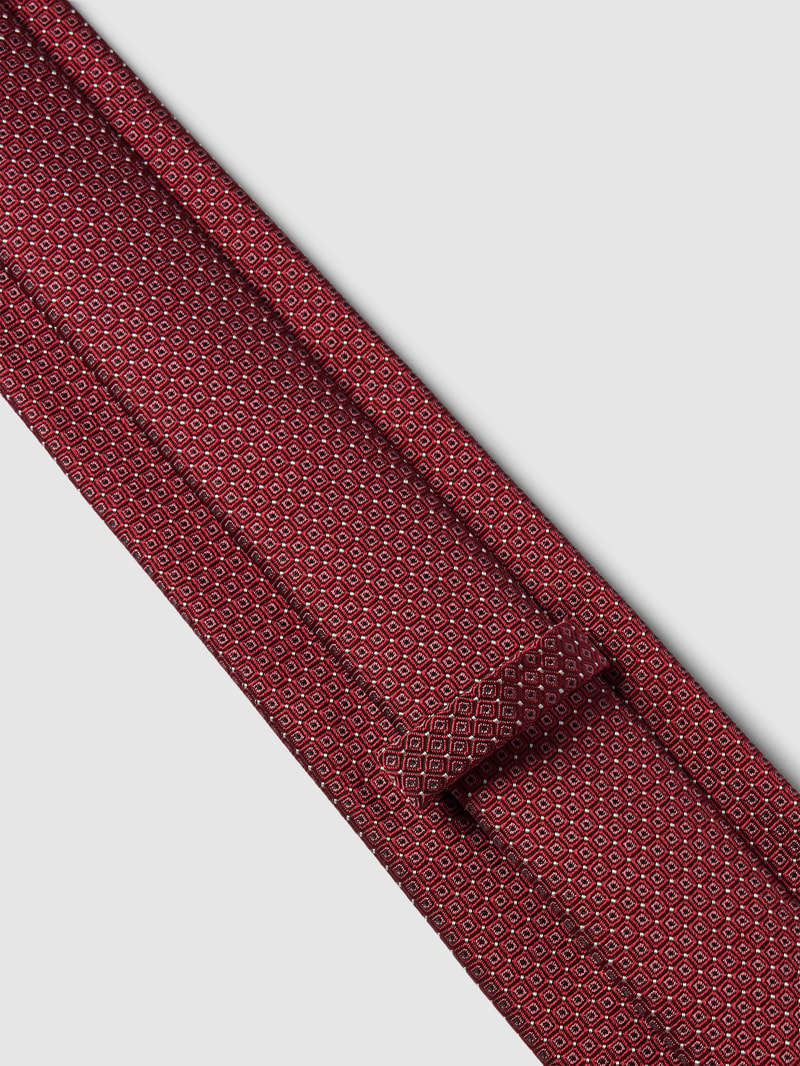 Krawatte mit Allover-Muster (7,5 cm) in bordeaux rot