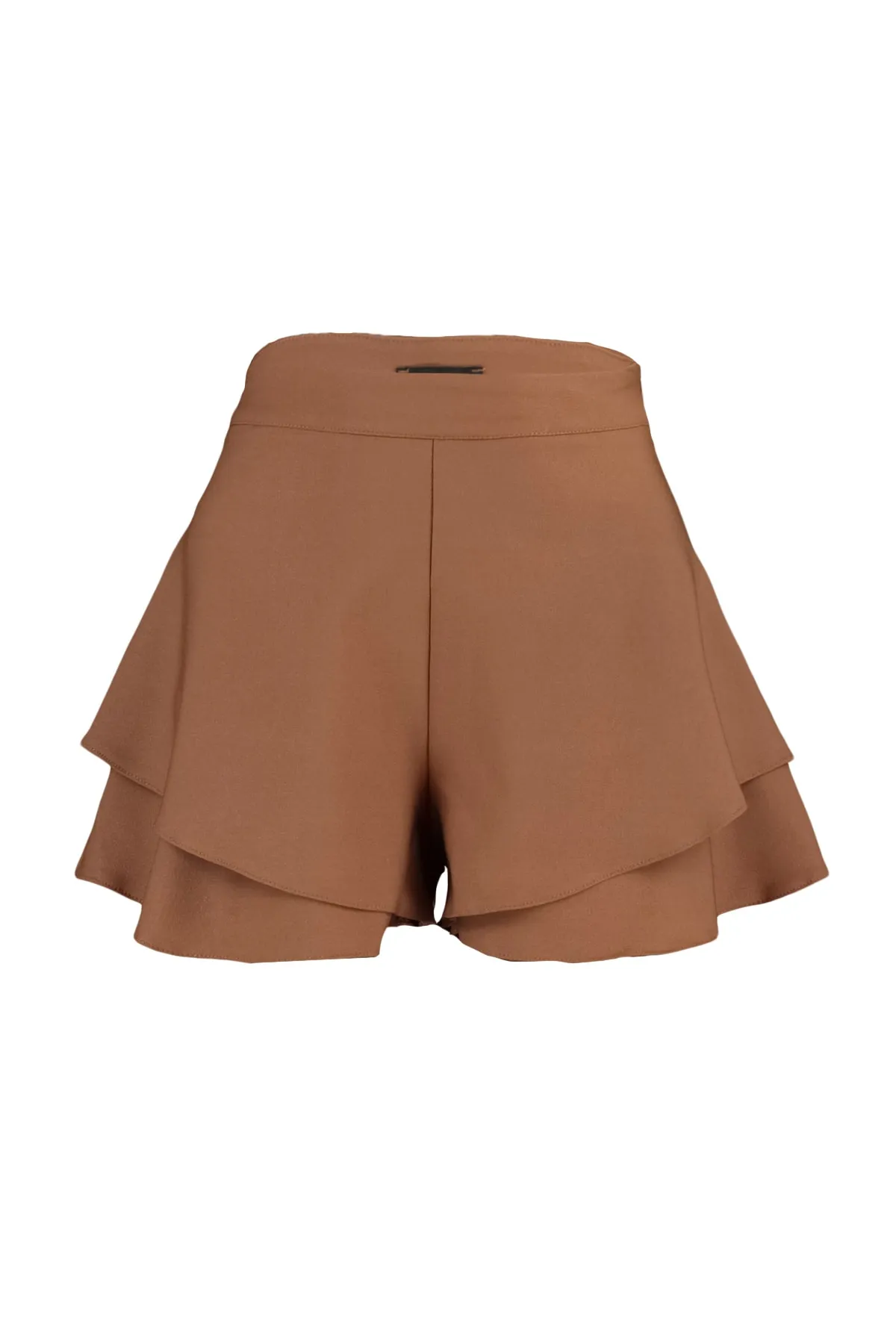 Trendyol Collection  Hellbraune Super Mini-Shorts aus Webstoff mit Volant TWOSS19BY0043